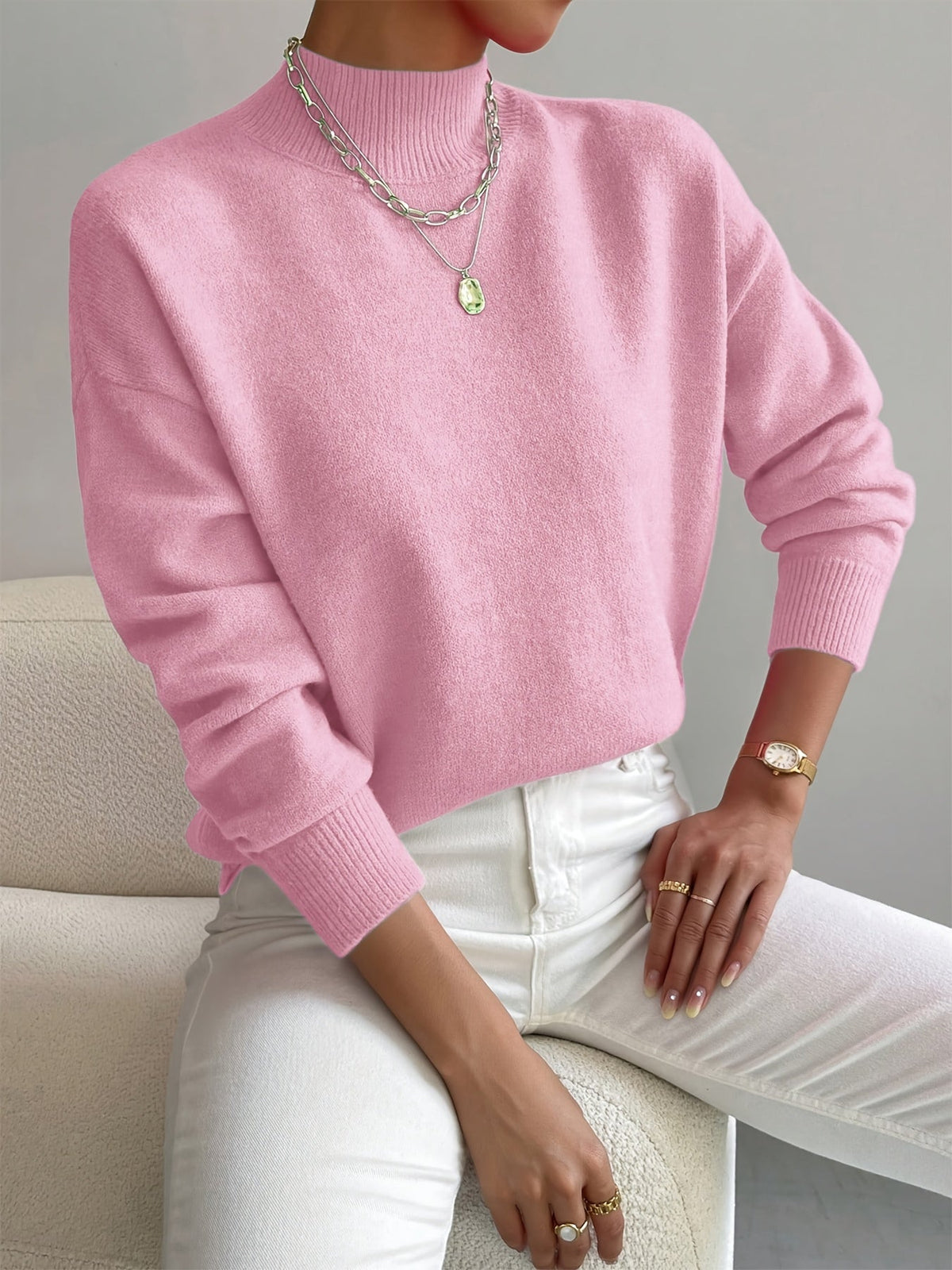 Christine | Suéter de Cuello Alto Suave