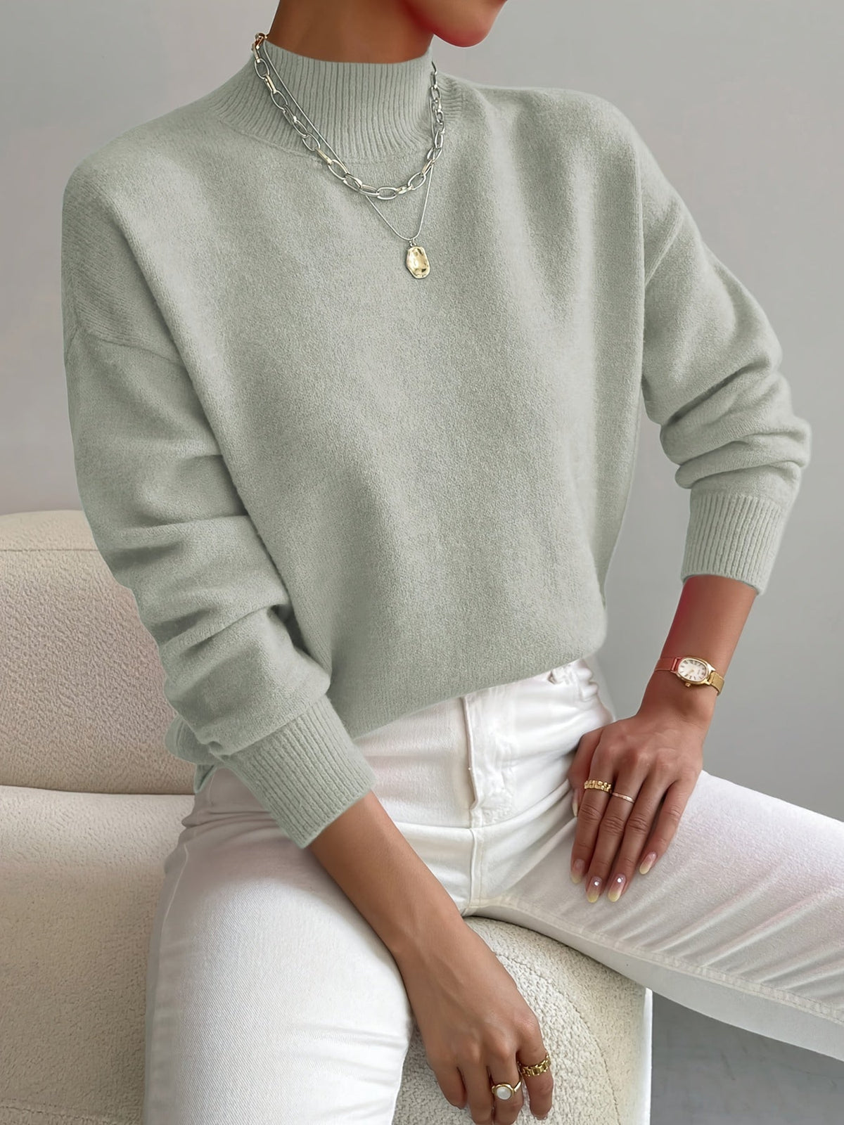 Christine | Suéter de Cuello Alto Suave
