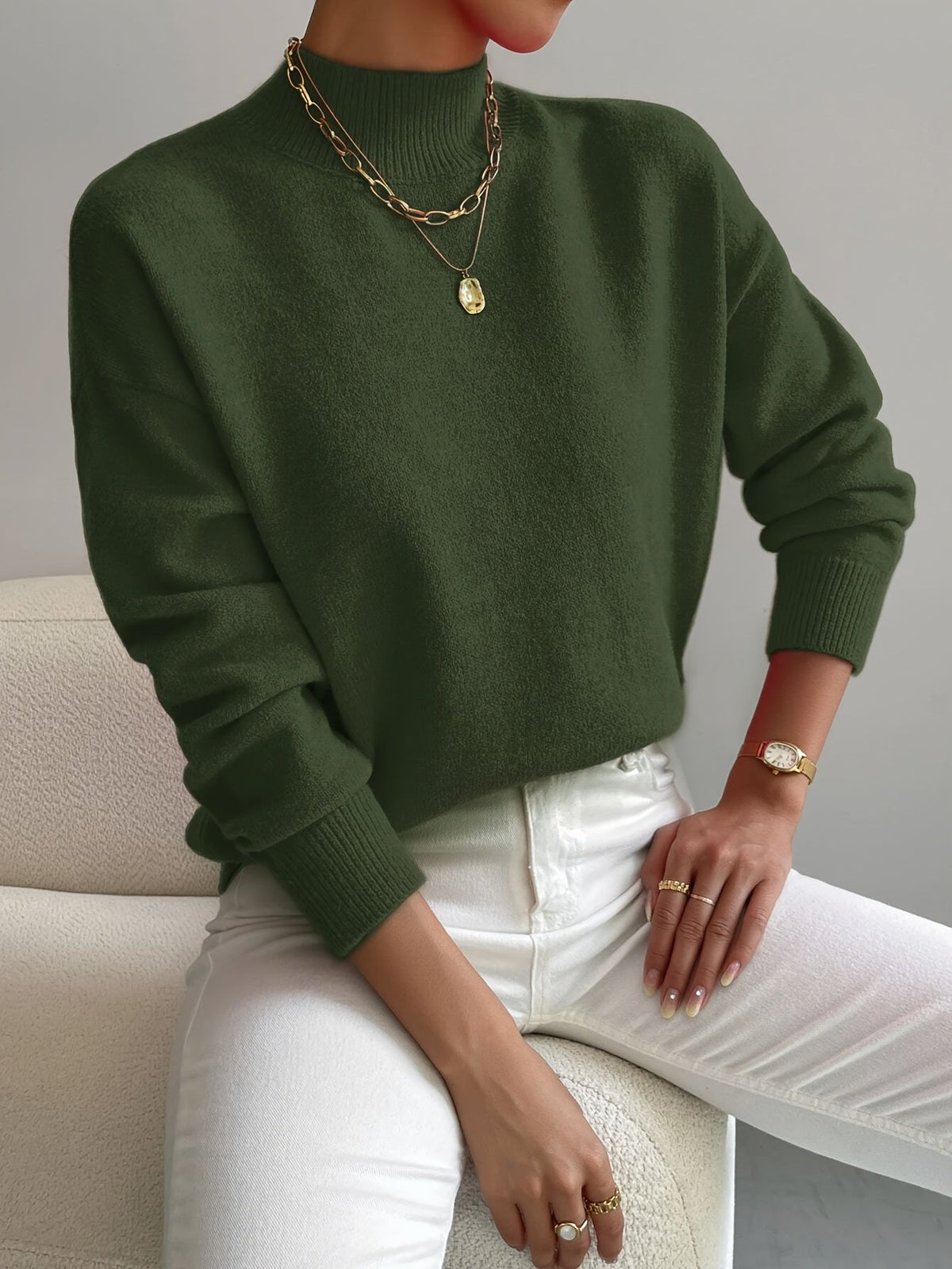 Christine | Suéter de Cuello Alto Suave