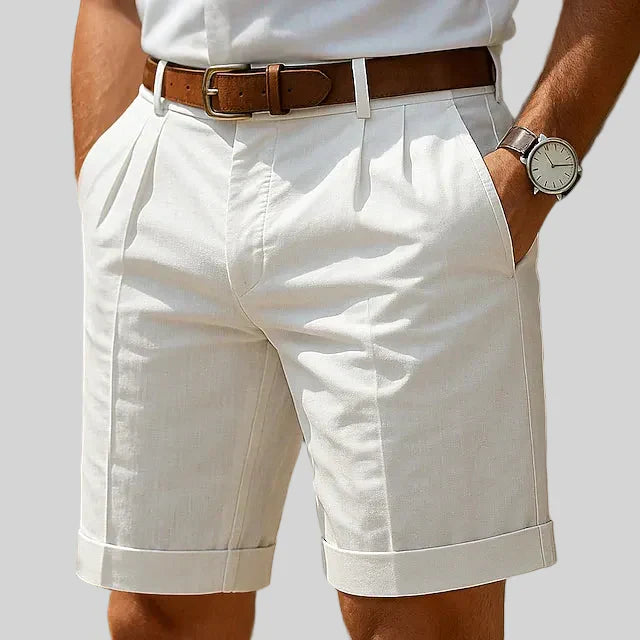 Enzo | Bermudas plisadas de lujo para hombre